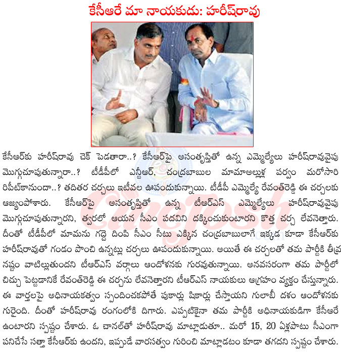 kcr vs harish rao,harish rao on cm post,harish rao vs revanth reddy,harish rao with kcr,ktr vs harish rao,trs mlas support to harish rao,harish rao in controversy,harish rao vs tdp,harish rao on chandra babu naidu  kcr vs harish rao, harish rao on cm post, harish rao vs revanth reddy, harish rao with kcr, ktr vs harish rao, trs mlas support to harish rao, harish rao in controversy, harish rao vs tdp, harish rao on chandra babu naidu